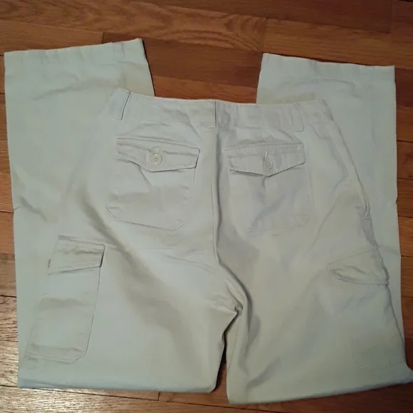 Vtg GAP factory Cargo Chinos/khakis,  cream, size 1 - Picture 2 of 8